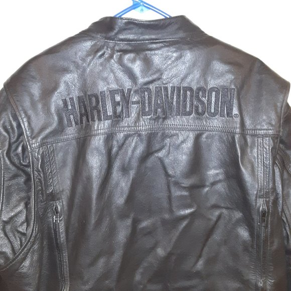Harley Davidson Soft Leather Motorcycle Jacket (2XL) - Picture 3 of 3